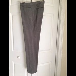 NY&C Women's Dress Pants, Gray Stripes, Size 6P